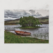 Carte Postale Bateau sur un lac en Ecosse (Devant)