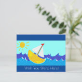 Carte Postale Bateau sur une vague (Debout devant)