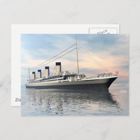 Carte Postale Bateau Titanic - rendu 3D (Devant / Derrière)