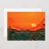 Carte Postale Bateau Ukiyo-e (Devant / Derrière)