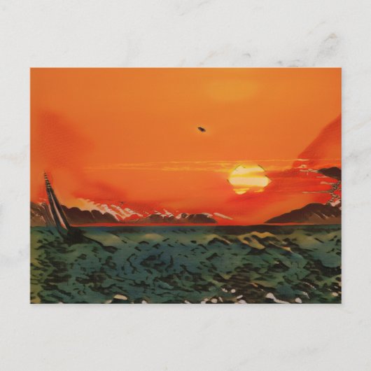 Carte Postale Bateau Ukiyo-e (Devant)