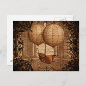 Carte Postale Bateau victorien Grunge Steampunk (Devant / Derrière)