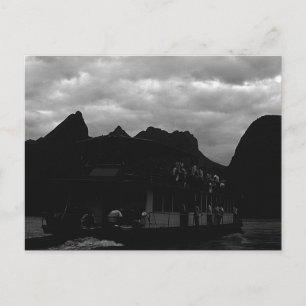 Carte Postale Bateau vintage de la rivière Guilin Chine