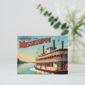 Carte Postale Bateau vintage Mississippi (Debout devant)