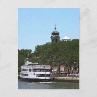 Carte Postale Bateau voilier New York Statue des îles Liberty