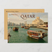 Carte Postale Bateaux à Doha Qatar (Devant / Derrière)