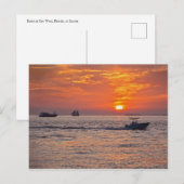 Carte Postale Bateaux à Key West, Floride, à Sunset (Devant / Derrière)