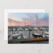 Carte Postale Bateaux à la marina (Devant / Derrière)