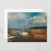 Carte Postale Bateaux à Porlock Weir à Somerset (Devant / Derrière)