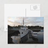 Carte Postale Bateaux à quai (Devant / Derrière)