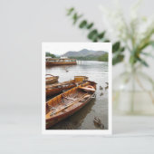 Carte Postale Bateaux à rames : Derwentwater (Debout devant)