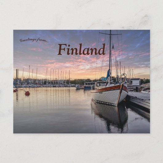 Carte Postale Bateaux à Sirpalesaari Helsinki Finlande (Devant)