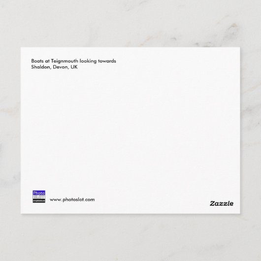 Carte Postale Bateaux à Teignmouth Devon UK (Dos)