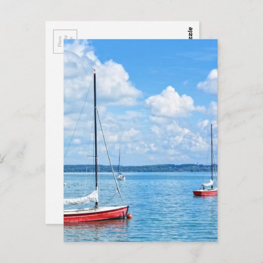 Carte Postale Bateaux à voile (Devant / Derrière)