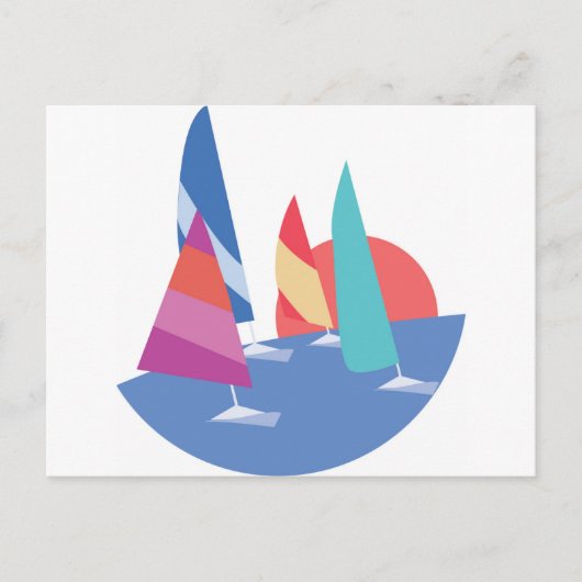 Carte Postale Bateaux à voile (Devant)
