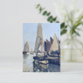Carte Postale Bateaux à voile à Honfleur par Claude Monet (Debout devant)
