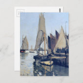 Carte Postale Bateaux à voile à Honfleur par Claude Monet (Devant / Derrière)