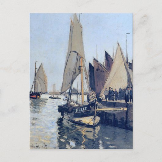 Carte Postale Bateaux à voile à Honfleur par Claude Monet (Devant)