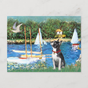Carte Postale Bateaux à voile - Boston Terrier #@