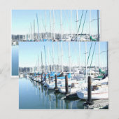 Carte Postale Bateaux à voile dans le port (Devant / Derrière)
