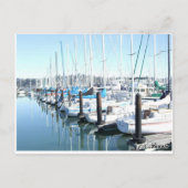 Carte Postale Bateaux à voile dans le port (Dos)