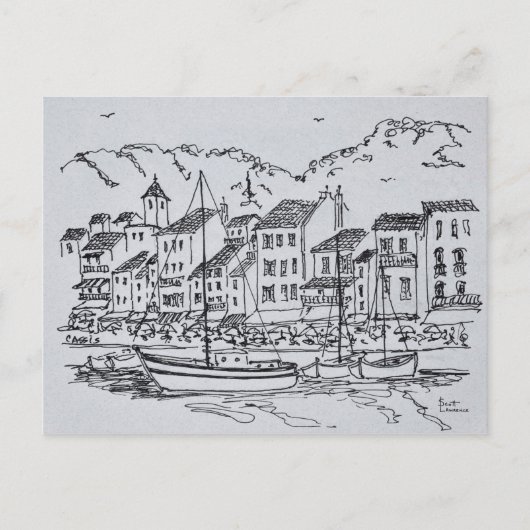 Carte Postale Bateaux à voile dans le port | Cassis, France (Devant)