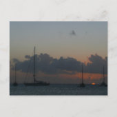 Carte Postale Bateaux à voile dans Sunset Tropical Seascape (Devant)