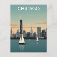 Bateaux à voile de l'horizon de Chicago