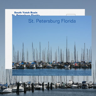 Carte Postale Bateaux à voile St Petersburg Floride Photographie