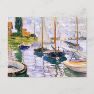 Carte Postale Bateaux à voile sur la Seine au Petit Claude Monet