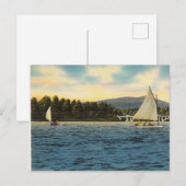 Carte postale Bateaux à voile sur le lac Hamilton, (Devant / Derrière)