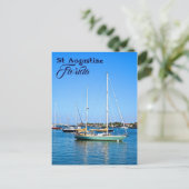 Carte Postale Bateaux à voile sur Matanzas Bay St. Augustine Flo (Debout devant)