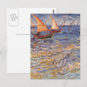 Carte Postale Bateaux à voile - Vincent Van Gogh (Devant / Derrière)