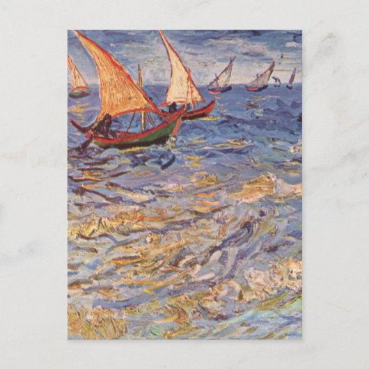 Carte Postale Bateaux à voile - Vincent Van Gogh (Devant)