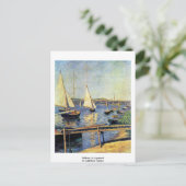 Carte Postale Bateaux À Voiles À Argenteuil Par Caillebotte Gust (Debout devant)