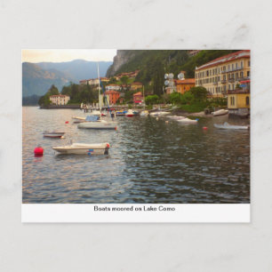 Carte Postale Bateaux amarrés sur le lac de Côme