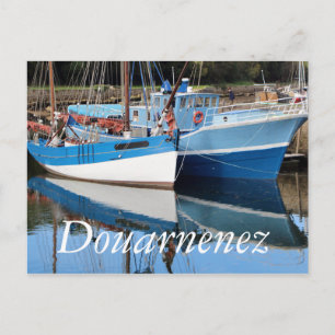 Carte Postale Bateaux anciens dans le port de Douarnenez