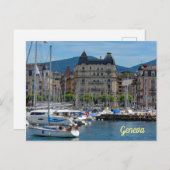 Carte Postale Bateaux Ancré Lac Léman Suisse (Devant / Derrière)