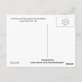 Carte Postale Bateaux au coucher du soleil de l'automne au cap M (Dos)