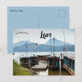 Carte Postale Bateaux au Laos (Devant / Derrière)