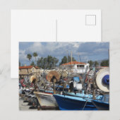 Carte Postale Bateaux au port de Paphos (Devant / Derrière)