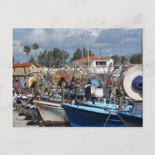 Carte Postale Bateaux au port de Paphos (Devant)