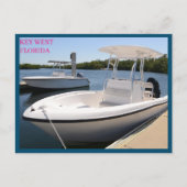 Carte Postale Bateaux blancs dans la Marina Key West Floride (Devant)