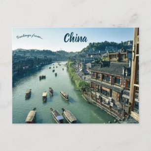 Carte Postale Bateaux dans Hunan Chine