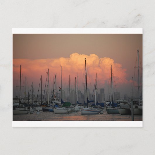 Carte Postale Bateaux dans le port (Devant)