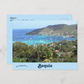 Carte Postale Bateaux dans le port de Bequia (Devant / Derrière)