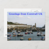 CARTE POSTALE - Bateaux dans le port du village Co (Devant / Derrière)