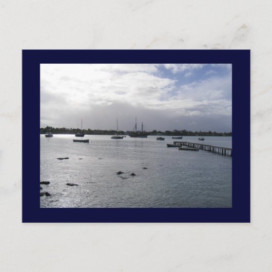 Carte Postale bateaux dans l'océan (Devant)