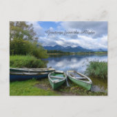 Carte Postale Bateaux d'aviron au lac - Allgäu (Devant)