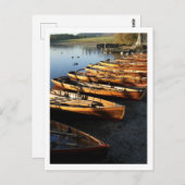 Carte Postale Bateaux d'aviron en bois - Derwentwater, Lake Dist (Devant / Derrière)